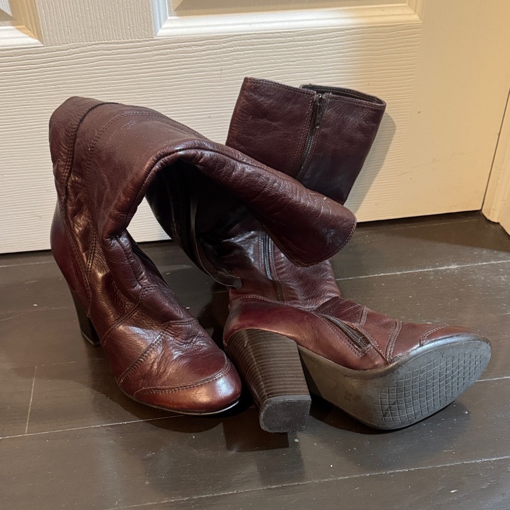 Aldo Dark Brown Heeled Boots